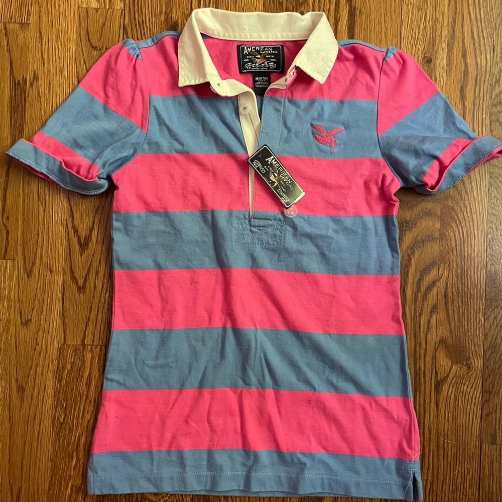 Girls stripes polo shirt NWT